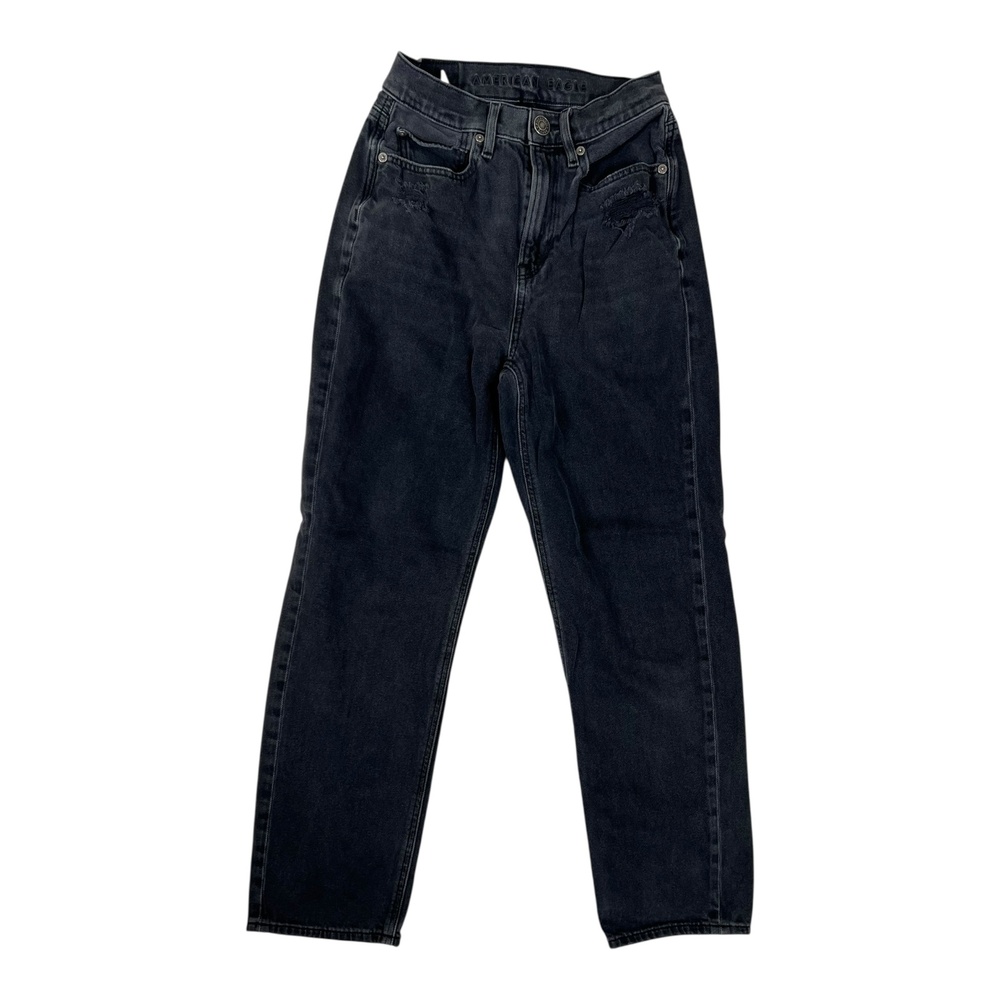 American Eagle Highest Rise 90s Boyfriend Jeans Womens 2 Charcoal Denim